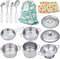 Play Pots and Pans Toys for Kids - Kitchen Playset Pretend Cookware Mini Stainless Steel Cooking Utensils Development Toys for Toddlers & Children...