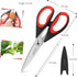 iBayam 3-Pack Kitchen Scissors All Purpose Kitchen Shears Heavy Duty Scissors with Protective Sheath for Food, 8.5" Comfort Grip Stainless Steel D...