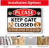 Dog Sign Decor, Dog Keep Gate Closed Sign, No Matter What the Dogs Say Sign, Dog on Premises Outdoor Sign, 2Pack -12"x8" Reflective Aluminum,Welco...