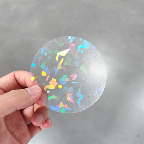 Holographic Window Decals for Bird Strikes - Glass Reminder Anti-Collision Window Stickers - Avoid Birds Hitting Windows, Circle, 25 Pieces...