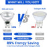 MASTERY MART LED GU10 LED Light Bulbs, 50 Watt Halogen Equivalent, 4.5W Dimmable, MR16 Spot G10 LED Flood Light Bulbs Replacement for Recessed Tra...
