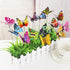 VGOODALL 50pcs Butterfly Garden Decorations, 11.5 inch Plastic Butterfly Stakes Ornaments Artificial Butterflies for Flower Bouquet Arrangements C...