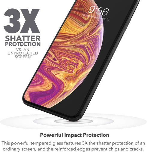 ZAGG InvisibleShield Glass+ iPhone 11 Pro/iPhone Xs/iPhone X Screen Protector -2 Pack– HD Tempered Glass, Smudge Proof, Bubble-Free – Impact & Scr...