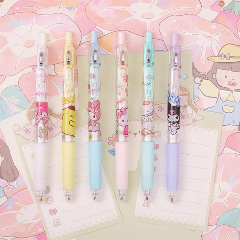 6 Pcs Kawaii Pens Anime Kitty Pen Merchandise Black Ink 0.5mm Ballpoint Pens Cat Office School Supplies for Girls Women Press Gel Pen...