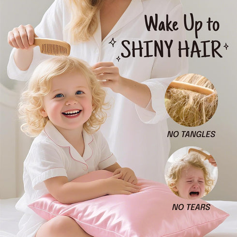 OLESILK 100% Mulberry Silk Toddler Pillowcase for Hair and Skin, Both Sides 19 Momme Pure Natural Silk Travel Pillow Cases with Hidden Zipper, 13"...