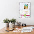 Bulletin Board Whiteboard White Felt Board Combo for Office School Kitchen Bedroom, White Wood Frame,10.2"*14.2",Whiteboard+WH-2636WH...