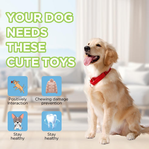 4 PCS Chew Toys for Teething, Soft Rubber Puppy Chew Toys, Puppy Teething Ring, Rope Dog Toys, Funny Interactive Toy for 2-8 Months Teething Small...