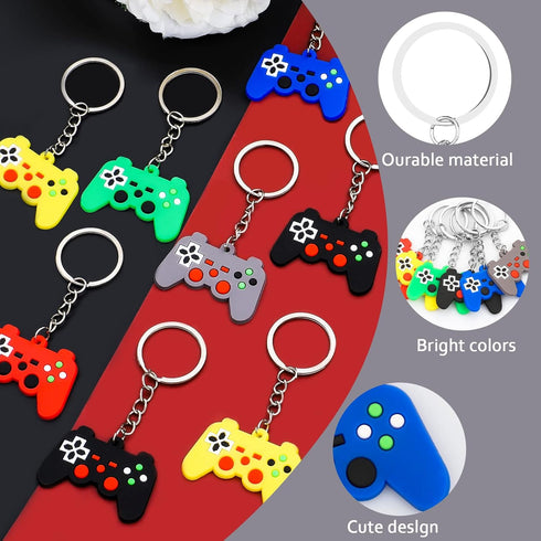 30PCs Video Game Party Favors Keychains Game Controller Keychains for Boys Girls Video Game Birthday Party Goodie Bag Fillers...