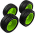 OD 88mm/3.46" Rubber Tire Front Rear Tyre & Plastic Wheel Rims 12mm Hex Hub Compatible with Redcat Tornado Shockwave HPI HSP Kyosho Losi 1/10 Scal...