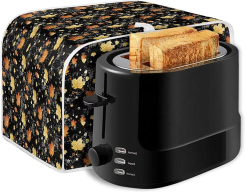 Thanksgiving Maple Leaf Toaster Covers for Kitchen Bread Machine Small Appliance Covers Toaster Dust Cover Universal Size Microwave Oven Dustproof...