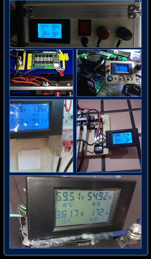 HiLetgo DC 6.5-100V 0-20A LCD Display Digital Ammeter Voltmeter Multimeter Current Voltage Power Energy Battery Monitor Amperage Meter Gauge with ...