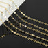 YOUBEIYEE 16.4 Feet Light Gold Sequin Chain for Jewelry Making Solid Brass 16K Gold Plated Jewelry Chain Bulk Bracelet Necklace DIY Jewelry Suppli...