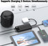 Portable Charger with Built in Cables,High Speed Power Bank 10000mAh Travel Battery Pack 5 Outputs 3 Inputs Portable Phone Charger Backup Battery ...