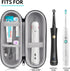 Electric Toothbrush Travel Case, Hard Storage Case with 6pcs Toothbrush Cover Caps, Fits for Oral-B/Oral-B Pro/Philips Sonicare Electric Toothbrus...