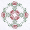 Jack Dempsey Needle Art Circle of Roses Hand Embroidery, White......