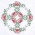 Jack Dempsey Needle Art Circle of Roses Hand Embroidery, White......