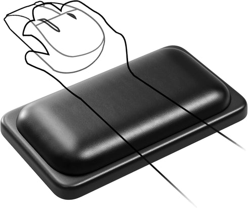 KTRIO Soft Vegan Leather Mouse Wrist Rest, Slow Rebound Memory Foam Wrist Rest for Mouse, Water Resistant Mouse Wrist Support for for Laptop, Offi...