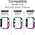 Compatible with Apple Watch Case 44mm SE SE2 Series 6/5/4 Bling Crystal Diamonds Rhinestone Bumper Cover for Women, Hard PC Protective Frame for i...