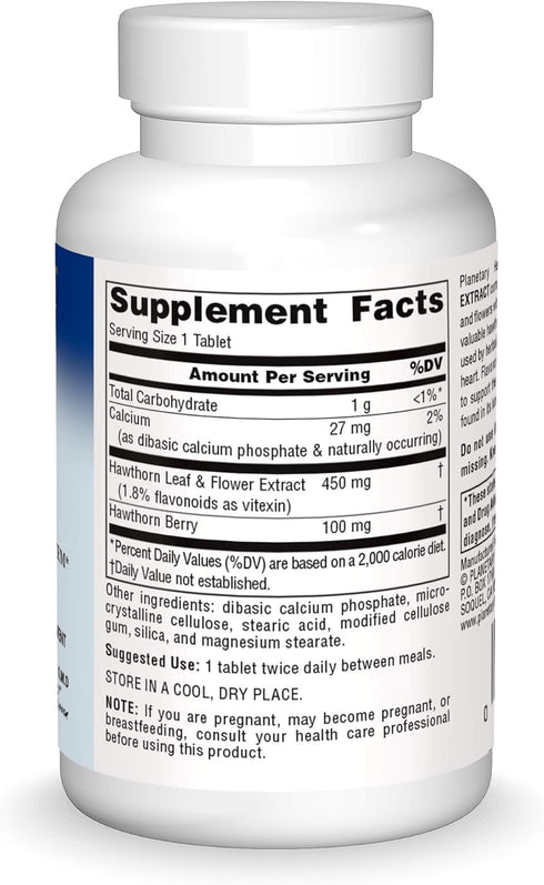 Planetary Herbals Full Spectrum Hawthorn Extract Tablets, 30 Count...