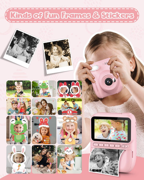 5 Rolls Kids Instant Camera Refill Print Paper, Photo Printer Thermal Paper Rolls Instant Print Camera for Kid's Instant Camera...
