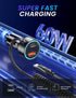 60W Car Charger USB C,toocki 3-Port Cigarette Lighter USB Charger PD & QC3.0 with 30W Type C Coiled Cable,Fast Car Charger Adapter for iPhone 15/P...