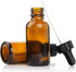 Yesker Amber Glass Bottles for Essential Oils with Glass Eye Dropper 30 ml (1oz) for Essential Oils, Chemistry Lab Chemicals, Colognes & Perfumes-...