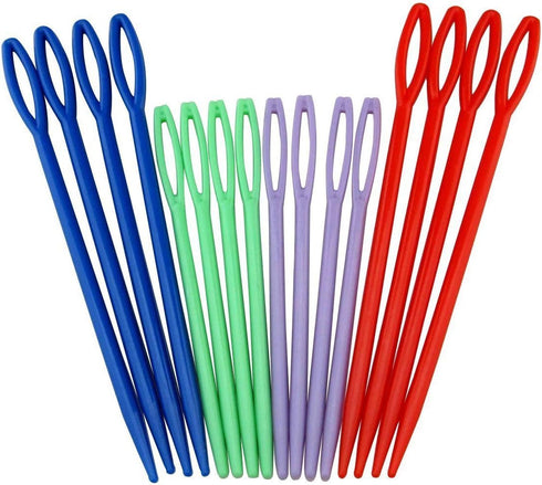 Colorful Plastic Sewing Needles 16picks......