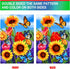 spring garden Flag 12x18 Double Sided Vertical, Small monarch Butterfly Floral Flower Welcome Garden Yard House Flags Outside Outdoor House sunflo...