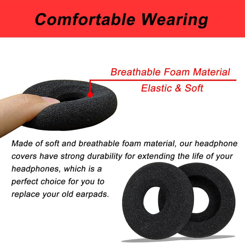 Ear Cushions for Plantronics Headset, Foam Ear Pads Replacement Headphone Covers for Plantronics HW251N 510 520 Blackwire 3210 3220 3310 3320 Jabr...