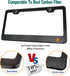 Aootf Carbon Fiber License Plate Frames- Heavy Duty Black Aluminum Car Tag Cover Printed Carbon Patterns, 2 Pack Front & Rear Holders Mount Hardwa...