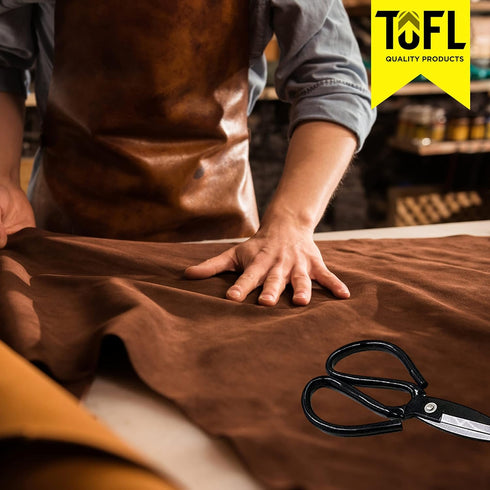 TOFL Genuine Top-Grain Leather Strap | 72 Inches Long | 5/8 Inch Wide | 1/16 Inch Thick (4-5 oz) | 1 Leather Strip for DIY Arts & Craft Projects, ...