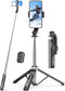 Selfie Stick & Phone Tripod, All in 1 Selfie Stick Tripod with Remote, Phone Travel Tripod Stand for Video Recording, Live Streaming, Photograph, ...