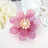 AeraVida Pretty Elegant Pink Quartz Stone Azalea Beauty Floral Pin-Brooch For Women...