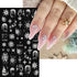 Christmas Nail Art Stickers 5D Embossed White Snowflake Nail Decals Cute Stereoscopic Elk Heart Nail Art Supplies Christmas Tree Planet Nail Desig...