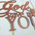 God Gave Me You Cake Topper for Wedding/Engagement/Marriage Party Decorations,Double-faced Rose Gold Glitter...