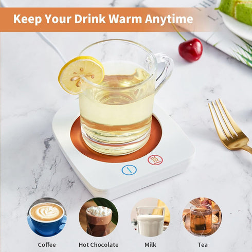 VOBAGA Coffee Warmer & Mug Warmer for Home Office Home Desk Gift Use, 20w Electric Cup Beverage Warmer Plate with 3 Temperature Settings for Tea, ...