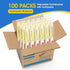 Disposable Toothbrushes with Toothpaste - 100 Packs Individually Wrapped Travel Toothbrushes Bulk, Medium Soft Bristles, Perfect for Travel Size T...