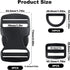 32 Pcs 1.5" Plastic Buckles for Straps, Include 8 Quick Side Release Buckle & 8 Tri-glide Slides Clips & 16 D Rings, Adjustable Heavy Duty Backpac...