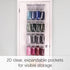Samsill Over The Door Hanging Yarn Bag Holds 20 Skeins, Clear Expandable Compartments with Individual Holes Allow Easy Access to Yarn, Dustproof C...