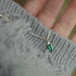 14k Gold Plated Birthstone Necklace for Women 925 Sterling Silver Emerald Baguette Pendant Choker Necklaces Dainty Green CZ Chain Necklace Birthda...
