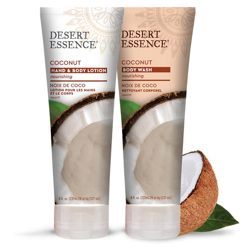 Desert Essence Coconut Body Wash Deep Hydration Infused with Moisture-Rich Botanicals Jojoba Oil, Organic Coconut & Shea Butter - Vegan, Gluten-Fr...