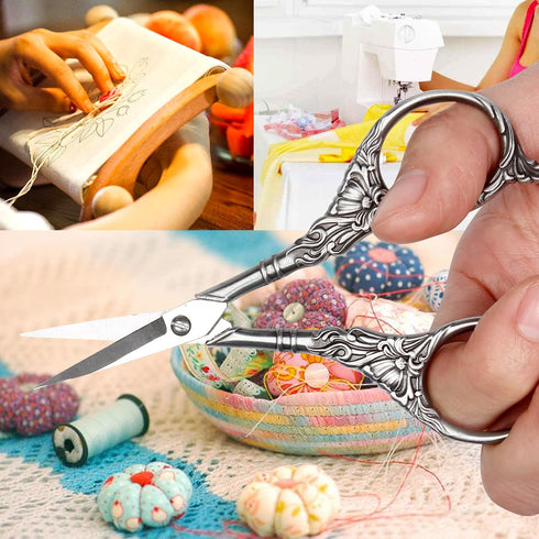 BIHRTC 2 Pairs Sewing Embroidery Scissors 4.5 Inch Embroidery Scissors Stainless Steel Sharp Steel DIY Tools Dressmaker Small Shears for Needlewor...