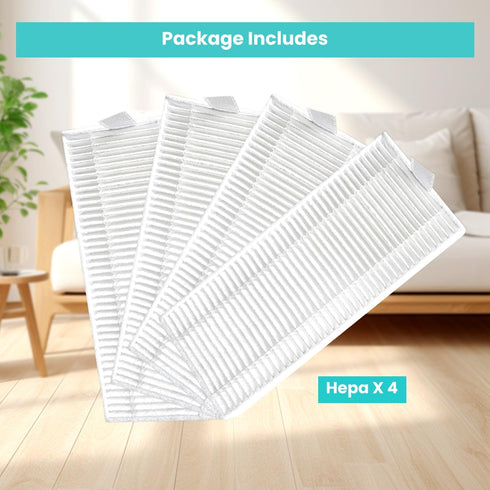 Lefant 4PCS Hepa Filter Replacement Accessories M310 Robot Vacuum Cleaner...