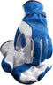 Caiman Premium Top Grain Cowhide Leather Driver Gloves, Split Cowhide Back, Kontour Design, Blue/White, X-Large (1302-6)...