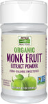 NOW Foods, Certified Organic Monk Fruit Extract Powder, Zero Calorie Sweetener, Large Bottle for Serving Scoop, Certified Non-GMO, 0.7-Ounce...