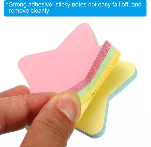 PATIKIL 2.7 x 2.7 Inch Star Shape Sticky Notes, 12 Pads Cute Self-Stick Memo Pads Bright Colorful 100 Sheets/Pad for Home Office, 4 Colors...