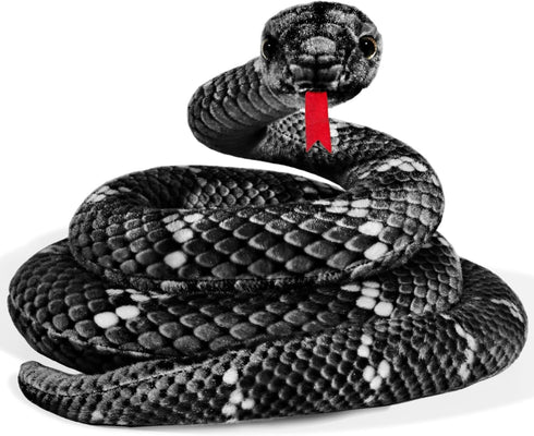 Snake Plush, Stuffed Snake Animal, 80in Large Toy Snakes for Kids, Giant Stuffed Animals Snake, Lifelike Plush Snake for Birthday Gift Party Prank...