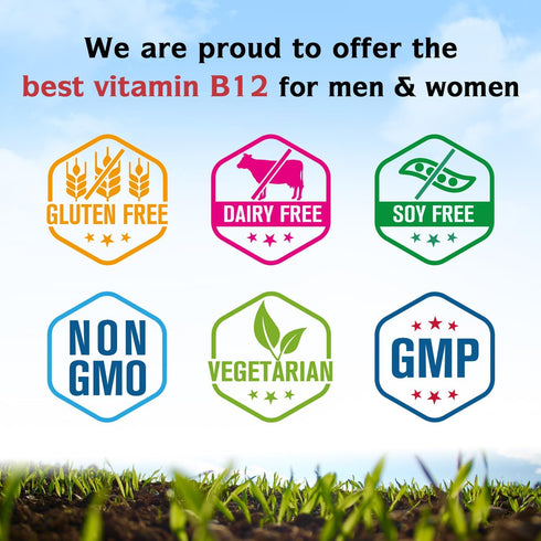 Innate Vitality Vitamin B12 5000mcg, Vegan Methylcobalamin, Fast Dissolve Tablets, Natural Peach Flavor, Supports Energy Production & Healthy Nerv...