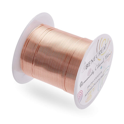 BENECREAT 22 Gauge 55 Yards Jewelry Beading Wire Tarnish Resistant Copper Wire for Beading Wrapping and Other Jewelry Craft Making...