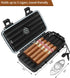 Flauno Travel Cigar Humidor Case - Portable Cigar Box with Humidifier Disc & Cigar Cutter | Waterproof | Crushproof | Airtight | Durable (Holds up...